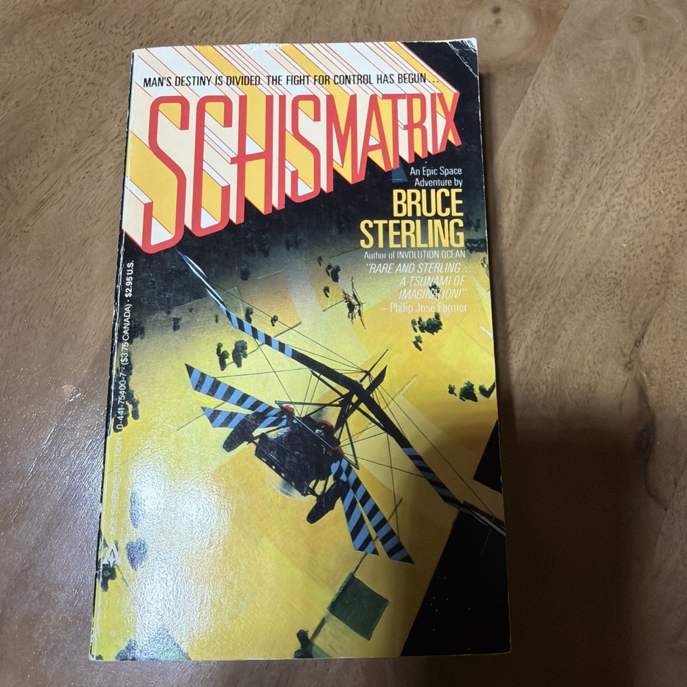 Schismatrix Bruce Sterling 1986 Ace Science Fiction Paperback Cyberpunk Book